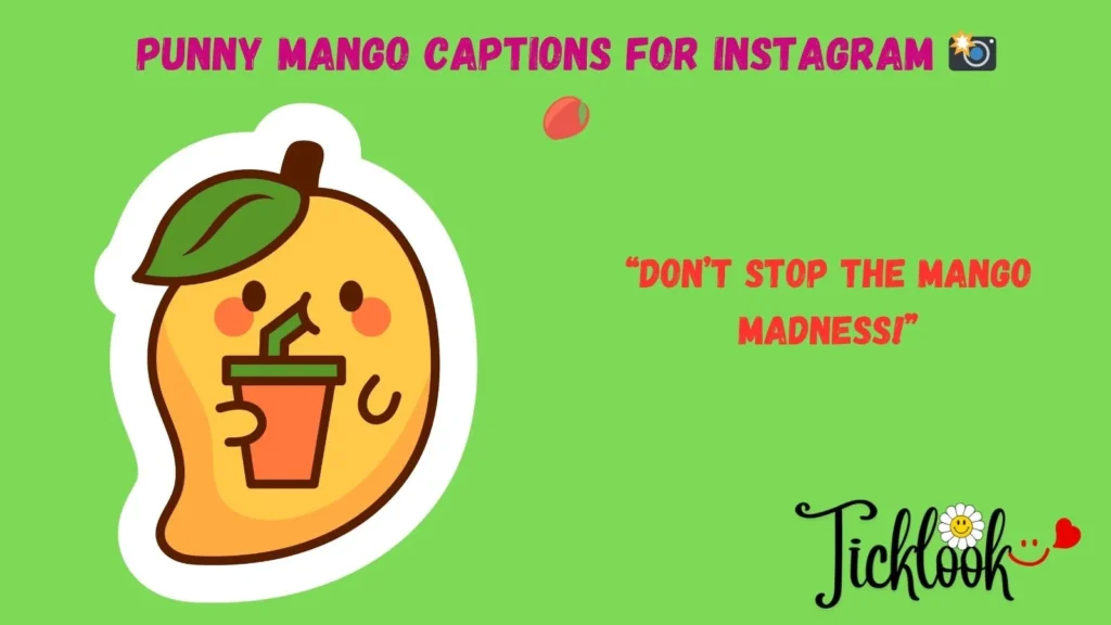 Punny Mango Captions for Instagram